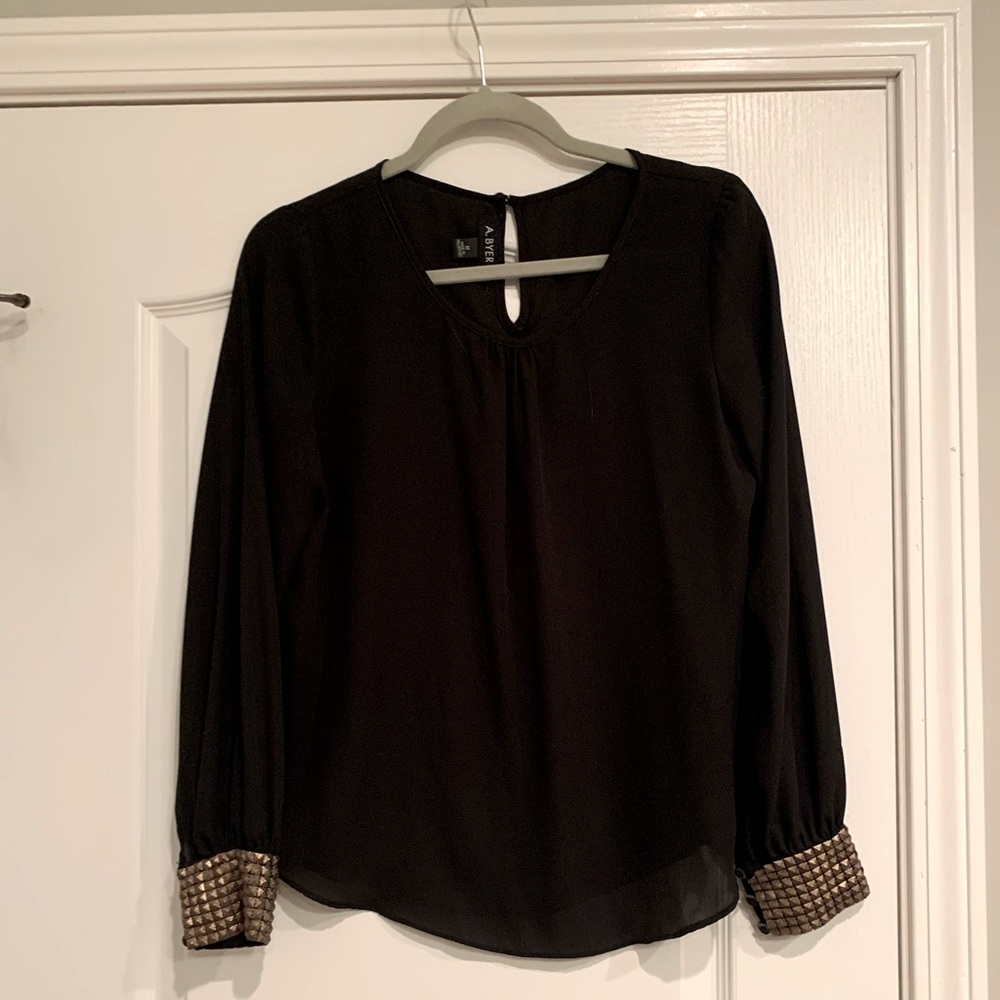 A. Byer Longsleeve Blouse with Cuff Detail